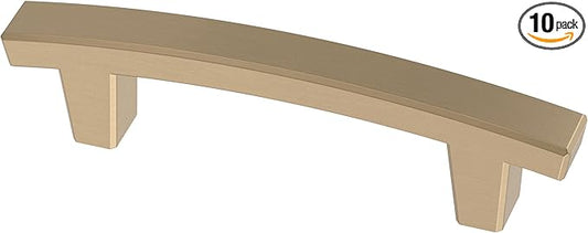 Franklin Brass (10-Pack) – Champagne Bronze Cabinet Handles, 3 Inch Hole Center, Pulls for Drawers, Kitchen Cabinet Door, Dressers | Pierce