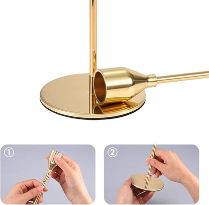 Gold Candle Holder Set of 12 Candlestick Holders Taper Candle Holders Metal Tall Candle Stick for Wedding Tables Centerpieces Candlelight Dinner Home Decor(Candles not Include)