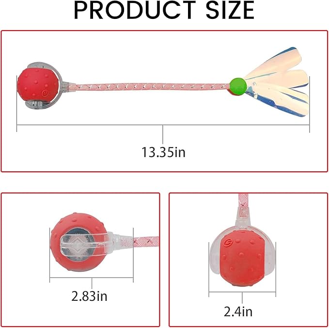 Interactive Cat Toys Ball for Indoor Cats Fast Rolling on Carpet，Colorful Plastic Spring Cat Toys 5Suit ，Automatic Kitten Toys for Bored Indoor Adult Cats，Motion Activated-Mewly Pet