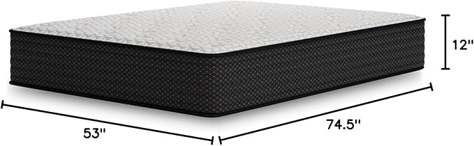 Signature Design by Ashley Limited Edition Plush 12 Inch Hybrid Mattress with Gel Memory Foam and Edge Support for Cool Sleep and Pressure Relief, Full, Fiberglass Free, Mattress In A Box