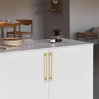 10 Pack 7.5 Inch(192mm) Kitchen Cabinet Handles Brushed Gold Cabinet Pulls Kitchen Cabinet Hardware Drawer Pulls for Cupboard Wardrobe