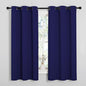 NICETOWN Navy Blue Blackout Curtains 40 inches Length for Kitchen, 2 Panels, 29" Wide, Thermal Insulated Decoration Drapes for Small Window