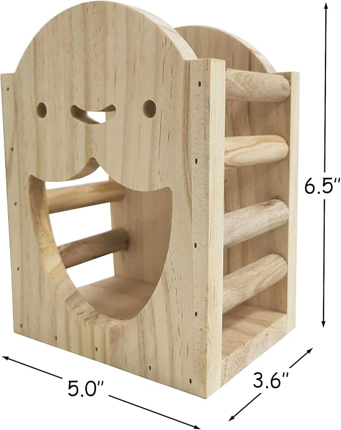 kathson Rabbit Hay Feeder Rack Wood Grass Holder Less Wasted Hay Box Food Feeding Manger Hanging Hay Dispenser for Bunny Chinchilla Guinea Pigs Small Animals-Mewly Pet