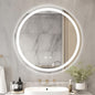 WallBeyond LED Bathroom Mirror with Lights, 28'' Round Light Up Bathroom Mirror for Wall with Front and Backlit, Anti Fog Led Mirror for Bathroom, 3 Colors and Dimmable Light