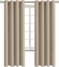 BGment Blackout Curtains - Grommet Thermal Insulated Room Darkening Bedroom and Living Room Curtains, Set of 2 Panels (55 x 69 Inch, Sand)