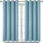 BGment Room Darkening Curtains 45 Inches Long - Grommet Thermal Insulated Drapes Window Treatment Curtains for Bedroom, 2 Panels, 52 x 45 Inch, Greyish Blue