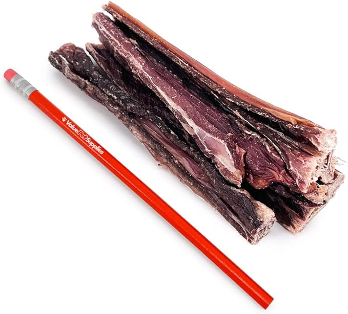 ValueBull Beef Jerky Gullet Sticks, Premium Dog Chews, 6 Inch, 400 Count Wholesale Pack - Natural Collagen, Glucosamine & Chondroitin for Joint Health, Single-Ingredient Beef Esophagus-Mewly Pet