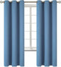 BGment Blackout Curtains for Bedroom - Grommet Thermal Insulated Room Darkening Curtains for Living Room, Set of 2 Panels (42 x 72 Inch, Faded Denim)