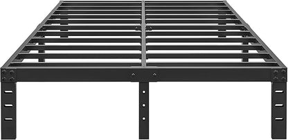 ALDRICH 10 Inch Metal Bed Frame Queen Size - Double Black Basic Steel Slats Platform, Easy Assembly Heavy Duty Noise Free Bedframes, No Box Spring Needed