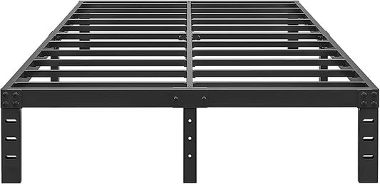 ALDRICH 10 Inch Metal Bed Frame Queen Size - Double Black Basic Steel Slats Platform, Easy Assembly Heavy Duty Noise Free Bedframes, No Box Spring Needed