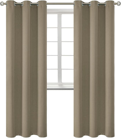 BGment Room Darkening Curtains 84 Inches Long - Grommet Thermal Insulated Drapes Window Treatment Curtains for Bedroom, 2 Panels, 42 x 84 Inch, Cocoa