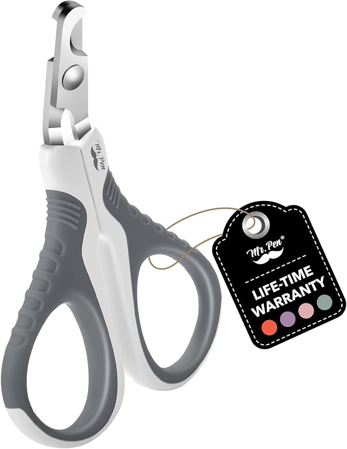 Mr. Pen Cat Nail Trimmer - White & Gray, Cat & Dog Nail Clipper, Kitten & Small Dog Claw Trimmer-Mewly Pet