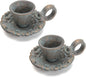 NIKKY HOME Mini Taper Candle Holders Set of 2, Rustic Metal Candlestick for Table Centerpieces, Wedding Decor and Dinner Party, Blue