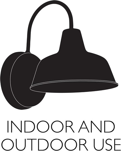 Mason Barn Light 1 Indoor/Outdoor Wall Mount Modern Industrial Farmhouse Design House Light for Patio, Garage, Bathroom, Office, Kitchen, 8 inch, Galvanized, 520965