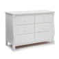 Delta Children Universal 6 Drawer Dresser with Interlocking Drawers - Greenguard Gold Certified, White