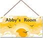 Personalized Sign The Rising Sun Painting Plate For Girls Room Boys Bedroom Door Decor Custom Name Baby Nursery Kids Room Wood Wall Plaque for Little Man Cave
