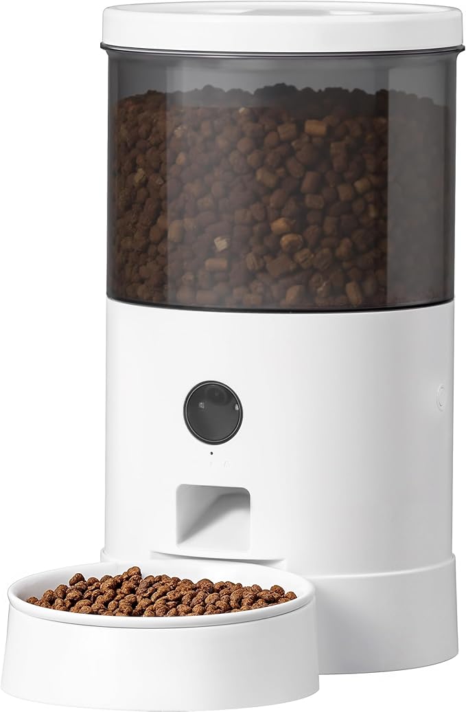 Warcat Vacuum Automatic Smart Cat Feeder with Timed Remote Control & Visual Monitoring, APP-Enabled Pet Food Dispenser for Cats, Dogs & Small Animals, Automatic Feeding Solution-Mewly Pet