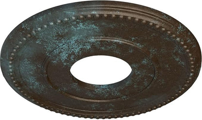 Ekena Millwork Bradford Ceiling Medallion, Bronze Blue Patina