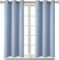 BGment Blackout Curtains for Bedroom - Grommet Thermal Insulated Room Darkening Curtains for Living Room, Set of 2 Panels (38 x 45 Inch, Spa Blue)