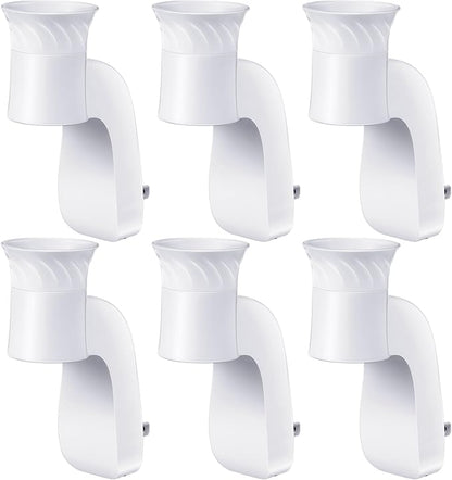 6 Pack Wall Fragrance Plug in Compatible with Bath and Body Works WallFlower Fragrances, ETL Certified, Rotatable, Precise Scent Control Fragrance Diffuser Plug for Home, Office (White)