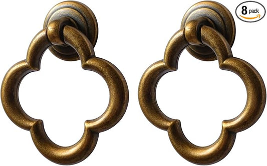 Cupboard Knobs Cabinet Knobs Drawer knobs, Zinc Alloy Gold Knobs for Dresser, Cupboard Knobs for Kitchen, Bathroom (Style E-2)