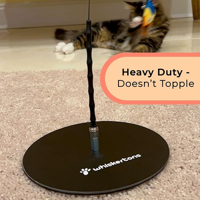 Interactive Catnip Bird Toy Set, Interactive Cat Toys for Indoor Cats, Cat Feather Toy, Suction Cup, Weighted Base, 5 Replacement Birds, Feathers & Bells, Realistic Bird Impression-Mewly Pet