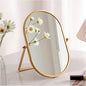 Tabletop Mirrors Makeup Mirror Portable Vanity with Metal Frame Desk Table Mirror with 180°Adjust Dressing Room Rotate Good for Bedroom Bathroom