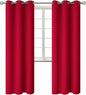 BGment Room Darkening Curtains 72 Inches Long - Grommet Thermal Insulated Drapes Window Treatment Curtains for Bedroom, 2 Panels, 42 x 72 Inch, Red
