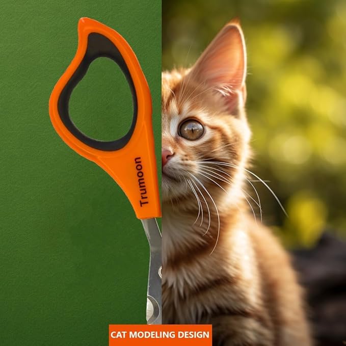 Trumoon Easy Cat Claw Trimmers with Circular Guard- Avoid Over Cutting Meow Nail Clippers for Cats Who Like to Struggle - Professional Grooming Tool for Kitten Cat-Mewly Pet