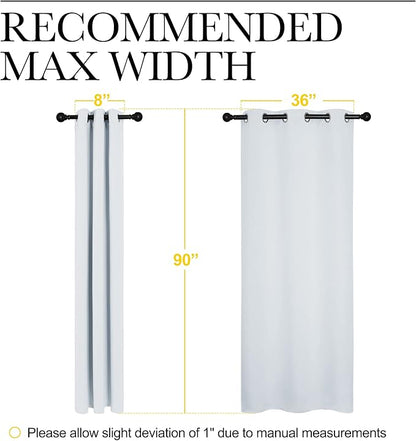 NICETOWN Room Darkening Long Curtains - Window Treatment Thermal Insulated Grommet Long Drapes for Living Room (2 Panels, 42 by 90, Greyish White)