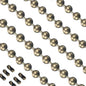 Vinaco Pull Chain Extension, 2 Pack 36 inch Fan Chain Extender with 6 Strong Matching Connectors, Strong Bearing & Rustproof #6 Size Pull Chain for Ceiling Fan Pull Chain