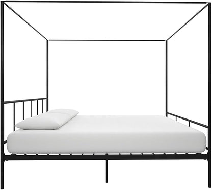 Novogratz Marion Canopy Bed, King, Black