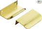Ravinte Hardware 12 Pack Gold Cabinet Handles, 3 Inch (76mm) Finger Edge Pulls, 2 Inch Hole Center, Finger Pulls for Cabinets