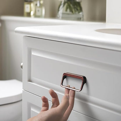Goo-Ki Oil Rubbered Bronze Cabinet Pulls with Hole Center 2.5''(64MM),Modern Zinc Alloy Finger Pulls for Drawer,Wardrobe,Cupboard,6 Pack