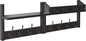 YMYNY 31.5" Coat Rack Wall Mount with Shelf, 4 in 1 Key and Coat Hanger with 12 Metal Hooks, Wall Shelf with Hooks & Mail Holder for Living Room, Bedroom, Black, HWS007B-2