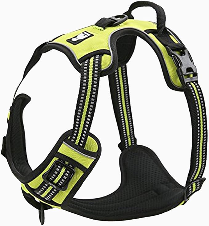 TRUE LOVE Truelove Adjustable No-Pull Dog Harness Reflective Pup Vest Harnesses Comfortable Control Brilliant Colors TLH5651(Neon Yellow,S)-Mewly Pet