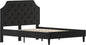 Flash Furniture Brighton Queen Size Tufted Upholstered Platform Bed in Black Fabric
