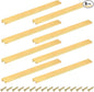 uxcell Cabinet Finger Edge Pull, 8pcs 300mm / 11.81" Aluminum Alloy Back Mount Hidden Cabinet Pulls Concealed Handle for Home Kitchen Drawer Cabinet, Gold
