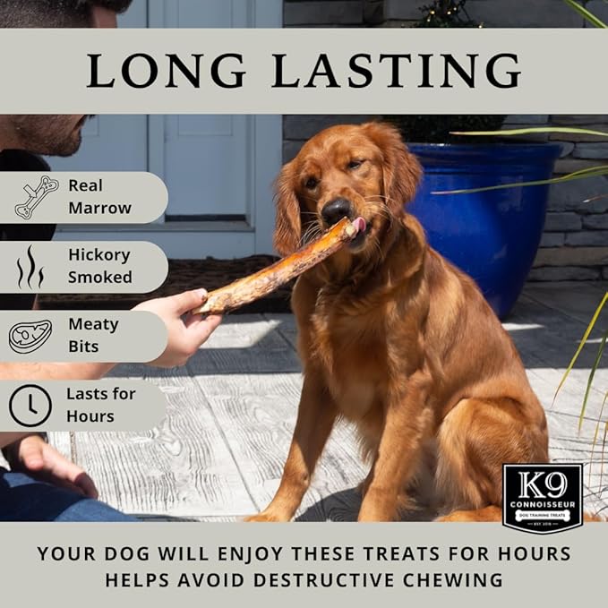 K9 Connoisseur Single Ingredient Dog Bones Made in USA for Small Breed Dogs All Natural Meaty Beef Chew Treat Bone Best for Puppies Up to 15 Pounds (1 Pk of 5 Ribblets)-Mewly Pet