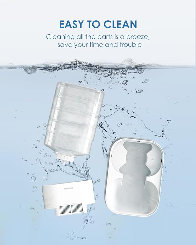 PAWGETHER® Gravity Cat Water Dispenser with 6 Pcs Filters Pet Waterer for Cats and Small to Medium Sized Dogs 1 Gallon/3.5L-Mewly Pet