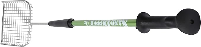 Sand Dipper Cat Poop Scooper & Chicken Poop Scooper - Rugged Big 6" Square Stainless Steel Long Handle for Home Kitty Litter Scoop & Farm Chicken Coop Scooper (Junior)-Mewly Pet