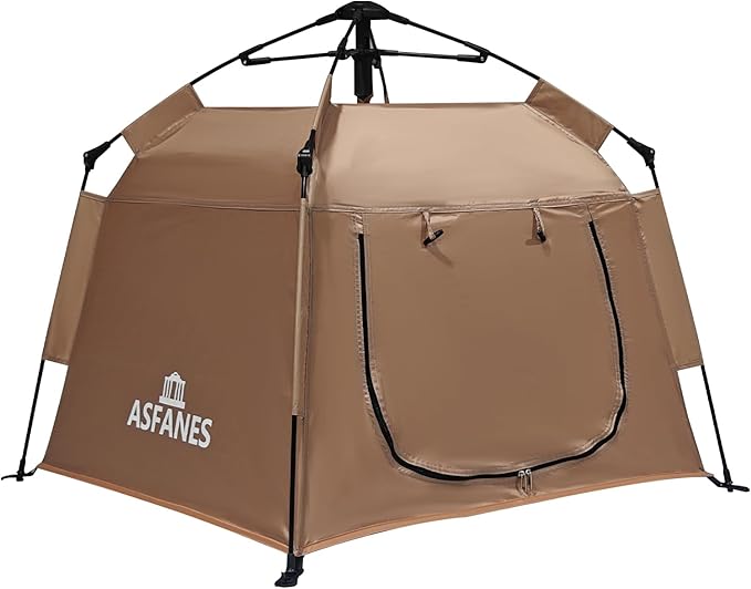 Outdoor Waterproof Pet Automatic Camping Tent, Pop up Cave Bed for Indoor Cats and Small Dogs, Portable Cat House Dog House, Brown.-Mewly Pet