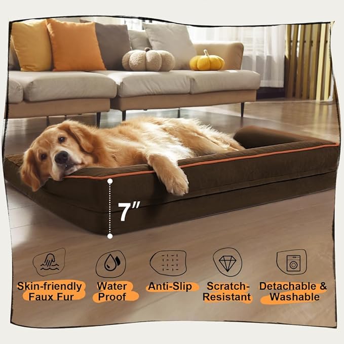 Small Dog Bed and Cat Sofa Waterproof Orthopedic Dog Beds for Small Dogs Cat Bed Comfy Pet Couch Sofa Beds with Washable Removable Cover & Non-Slip Bottom-Mewly Pet