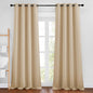 NICETOWN Biscotti Beige Room Darkening Curtains for Living Room, Grommet Thermal Curtains Light & Sound Reducing Window Treatments for Bedroom/Home Family, W46 x L102