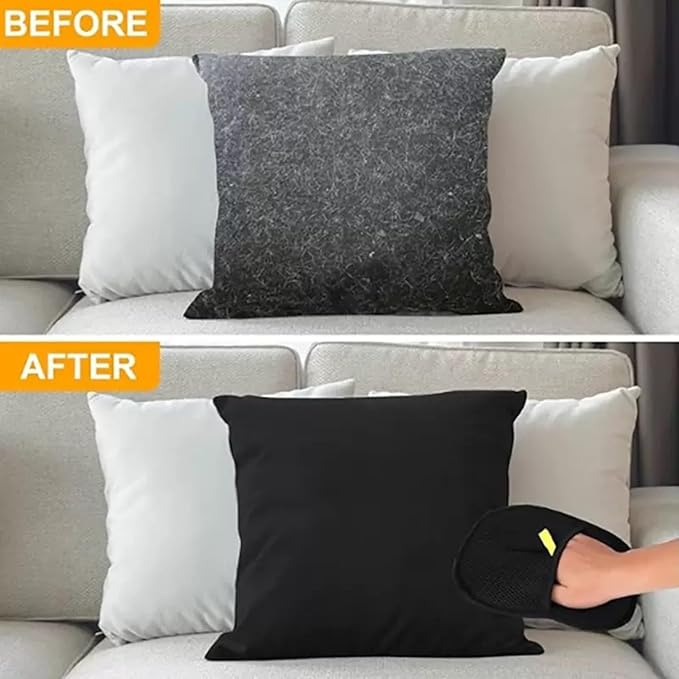 2Pcs Pet Hair Removal Gloves，Efficient Pet Grooming Gloves,Reusable Pet Hair Glove，Reusable Double Sided for Couch, Furniture,Carpet