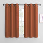 NICETOWN Bedroom Curtains 50 inches Long, Privacy and Thermal Insulated Blackout Drapes for Windows (Burnt Orange, 1 Pair, 42 x 50 inches)