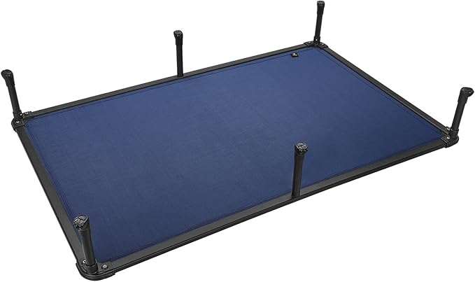 Veehoo Chew Proof Elevated Dog Bed - Cooling Raised Pet Cot - Rustless Aluminum Frame and Durable Textilene Mesh, Unique Designed No-Slip Feet for Indoor or Outdoor Use, Blue, XX-Large, CWC2002-Mewly Pet