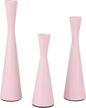 Vixdonos Taper Candle Holders Metal Candlestick Holders Set of 3 Table Mantel Decorative Candle Stand for Dinning,Party，Wedding,Home Decor(Pink)