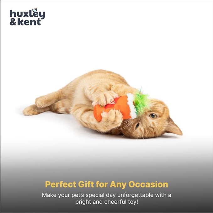 Huxley & Kent Plush Cat Toy - Interactive Catnip Toy for Cats & Kittens - Soft Kitty Toys with Crinkle & Catnip - Fun Indoor Play - Fluffy Mary-Mewly Pet