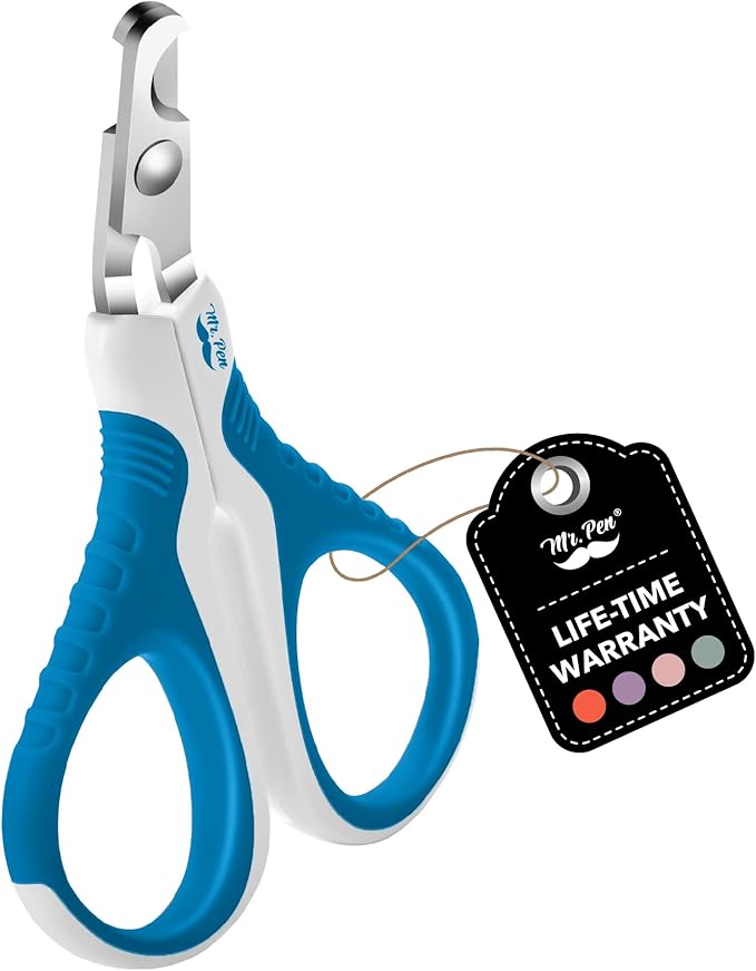 Mr. Pen Cat Nail Trimmer - Blue & White, Cat & Kitten Nail Clipper, Pet Claw Trimmer for Small Dogs-Mewly Pet